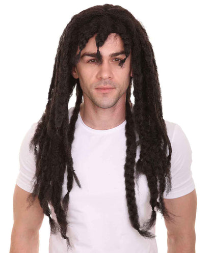 HPO Pirate Captain Wig | Black Color Wig , Premium Breathable Capless Cap