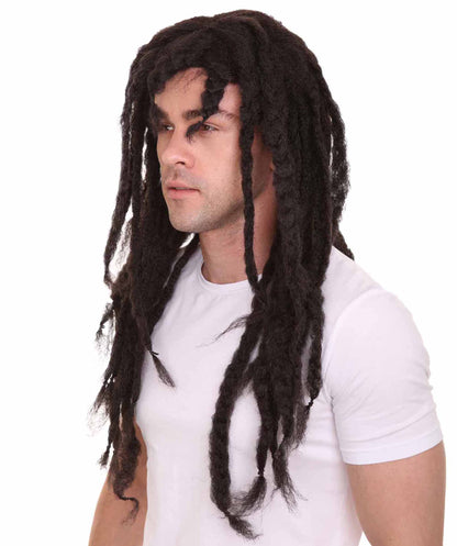 HPO Pirate Captain Wig | Black Color Wig , Premium Breathable Capless Cap