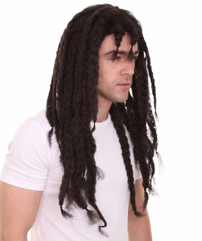 HPO Pirate Captain Wig | Black Color Wig , Premium Breathable Capless Cap