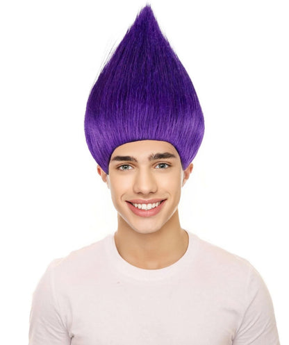 Unisex Troll Wig Collection , Assorted Colors Lots of Color Choices , Premium Breathable Capless Cap