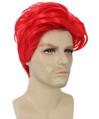 90's Rave Guy | Men's Short Gelled Middle Part | Halloween Wig | Multiple colors | Flame-Retardant Synthetic Fiber