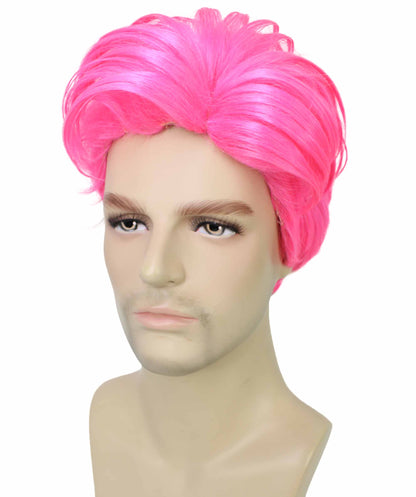 90's Rave Guy | Men's Short Gelled Middle Part | Halloween Wig | Multiple colors | Flame-Retardant Synthetic Fiber