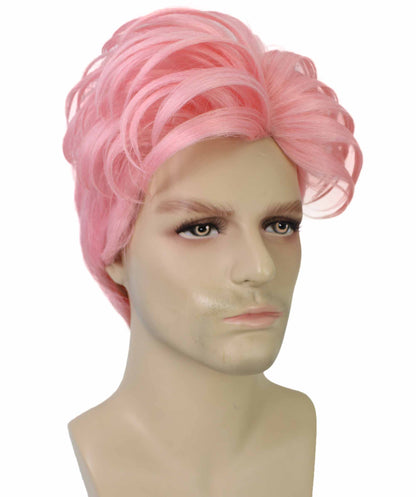 90's Rave Guy | Men's Short Gelled Middle Part | Halloween Wig | Multiple colors | Flame-Retardant Synthetic Fiber