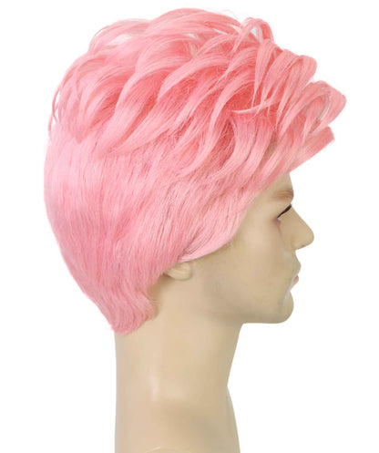 90's Rave Guy | Men's Short Gelled Middle Part | Halloween Wig | Multiple colors | Flame-Retardant Synthetic Fiber