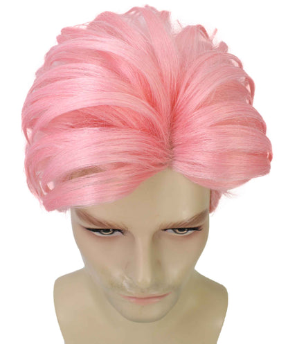 90's Rave Guy | Men's Short Gelled Middle Part | Halloween Wig | Multiple colors | Flame-Retardant Synthetic Fiber