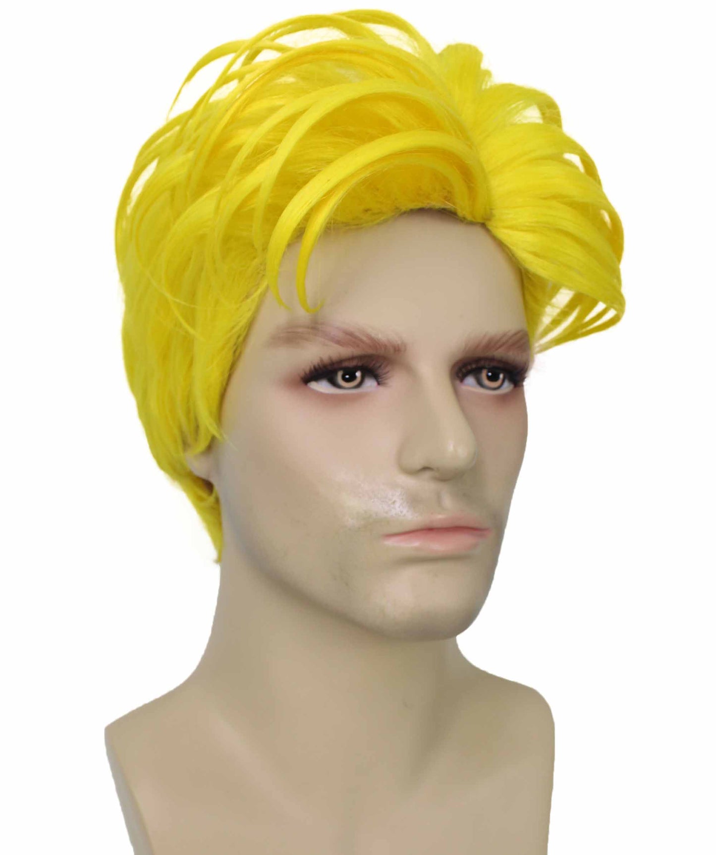 90's Rave Guy | Men's Short Gelled Middle Part | Halloween Wig | Multiple colors | Flame-Retardant Synthetic Fiber