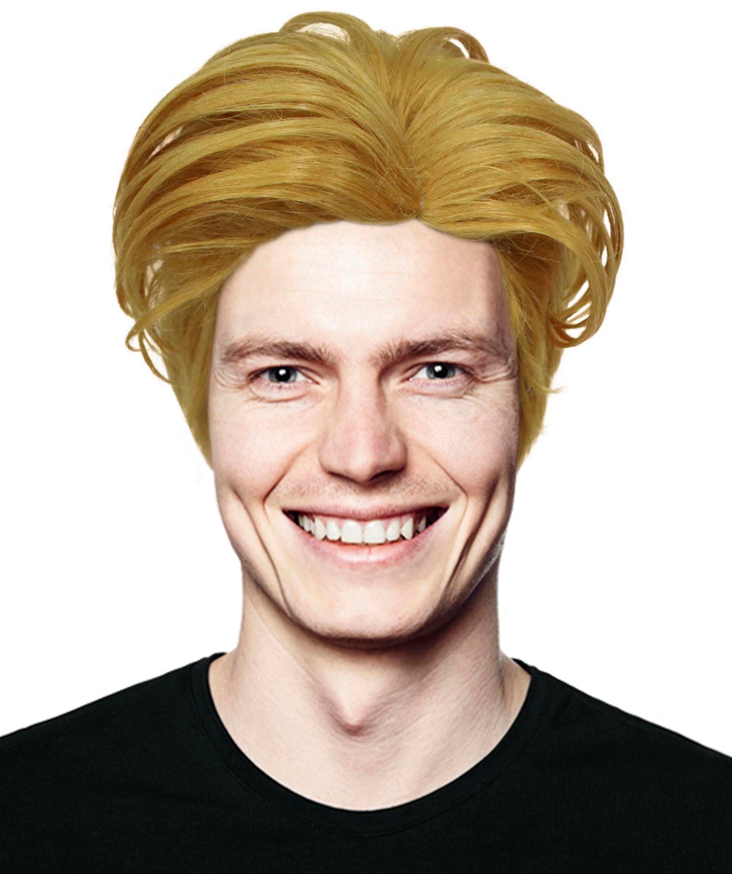 90's Rave Guy | Men's Short Gelled Middle Part | Halloween Wig | Multiple colors | Flame-Retardant Synthetic Fiber