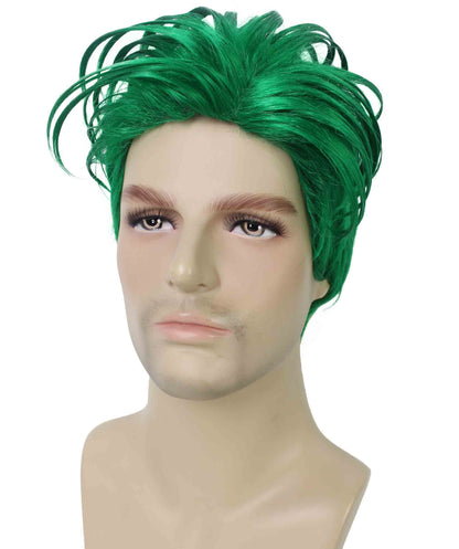 90's Rave Guy | Men's Short Gelled Middle Part | Halloween Wig | Multiple colors | Flame-Retardant Synthetic Fiber