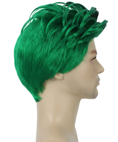 90's Rave Guy | Men's Short Gelled Middle Part | Halloween Wig | Multiple colors | Flame-Retardant Synthetic Fiber