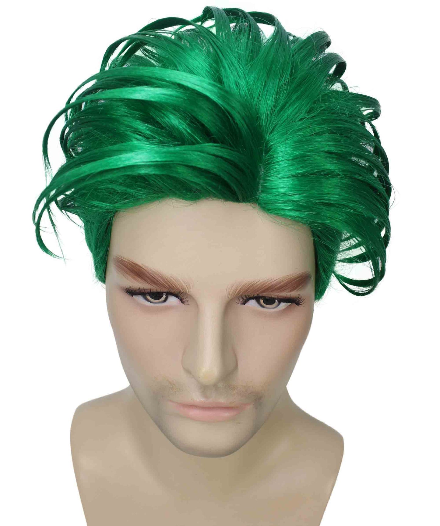 90's Rave Guy | Men's Short Gelled Middle Part | Halloween Wig | Multiple colors | Flame-Retardant Synthetic Fiber