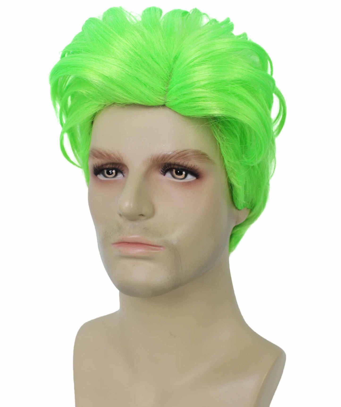 90's Rave Guy | Men's Short Gelled Middle Part | Halloween Wig | Multiple colors | Flame-Retardant Synthetic Fiber