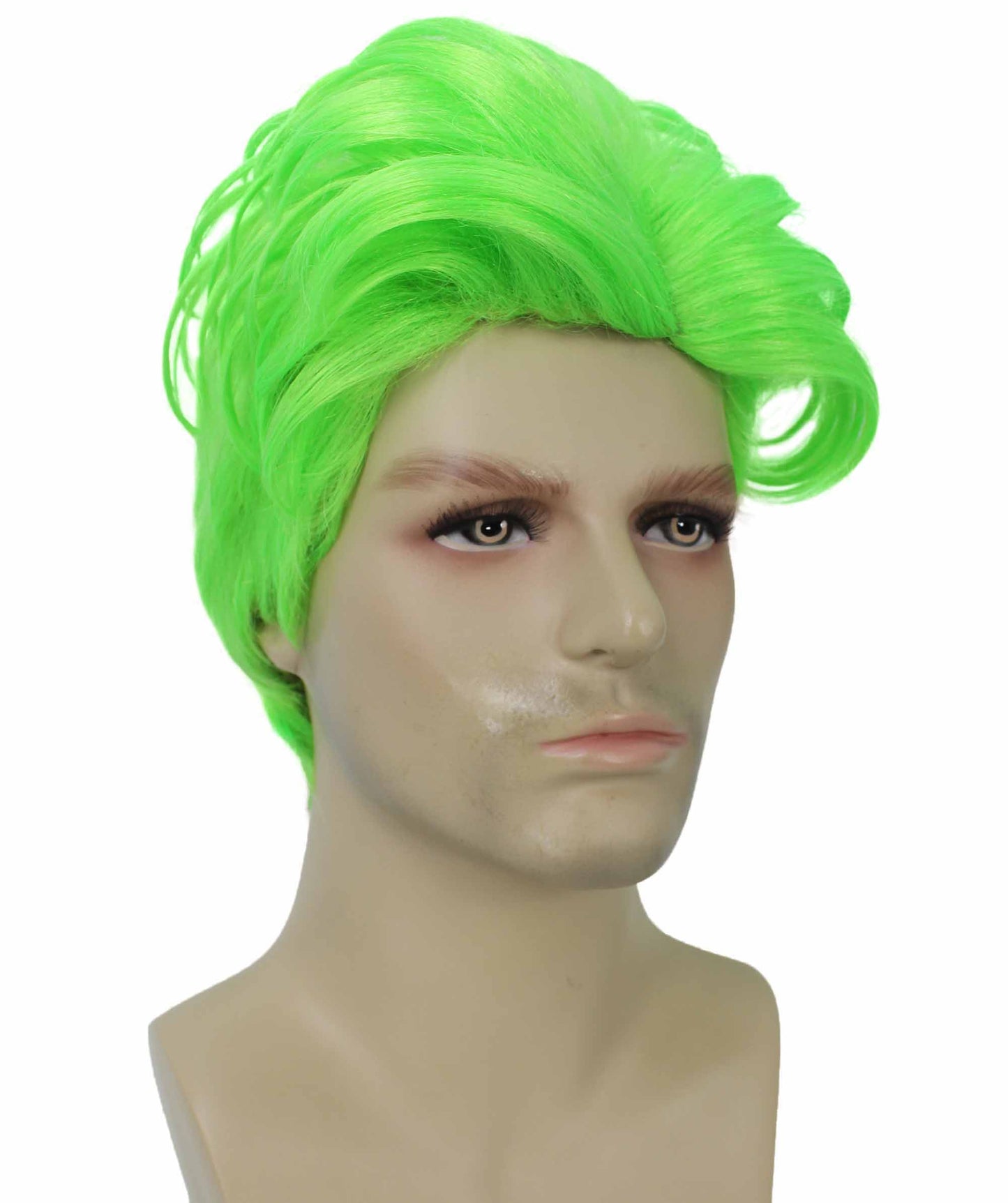 90's Rave Guy | Men's Short Gelled Middle Part | Halloween Wig | Multiple colors | Flame-Retardant Synthetic Fiber