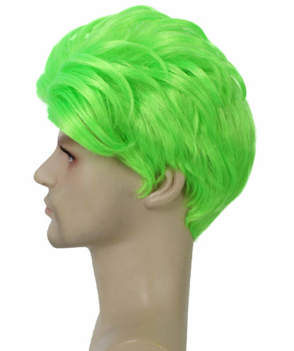 90's Rave Guy | Men's Short Gelled Middle Part | Halloween Wig | Multiple colors | Flame-Retardant Synthetic Fiber