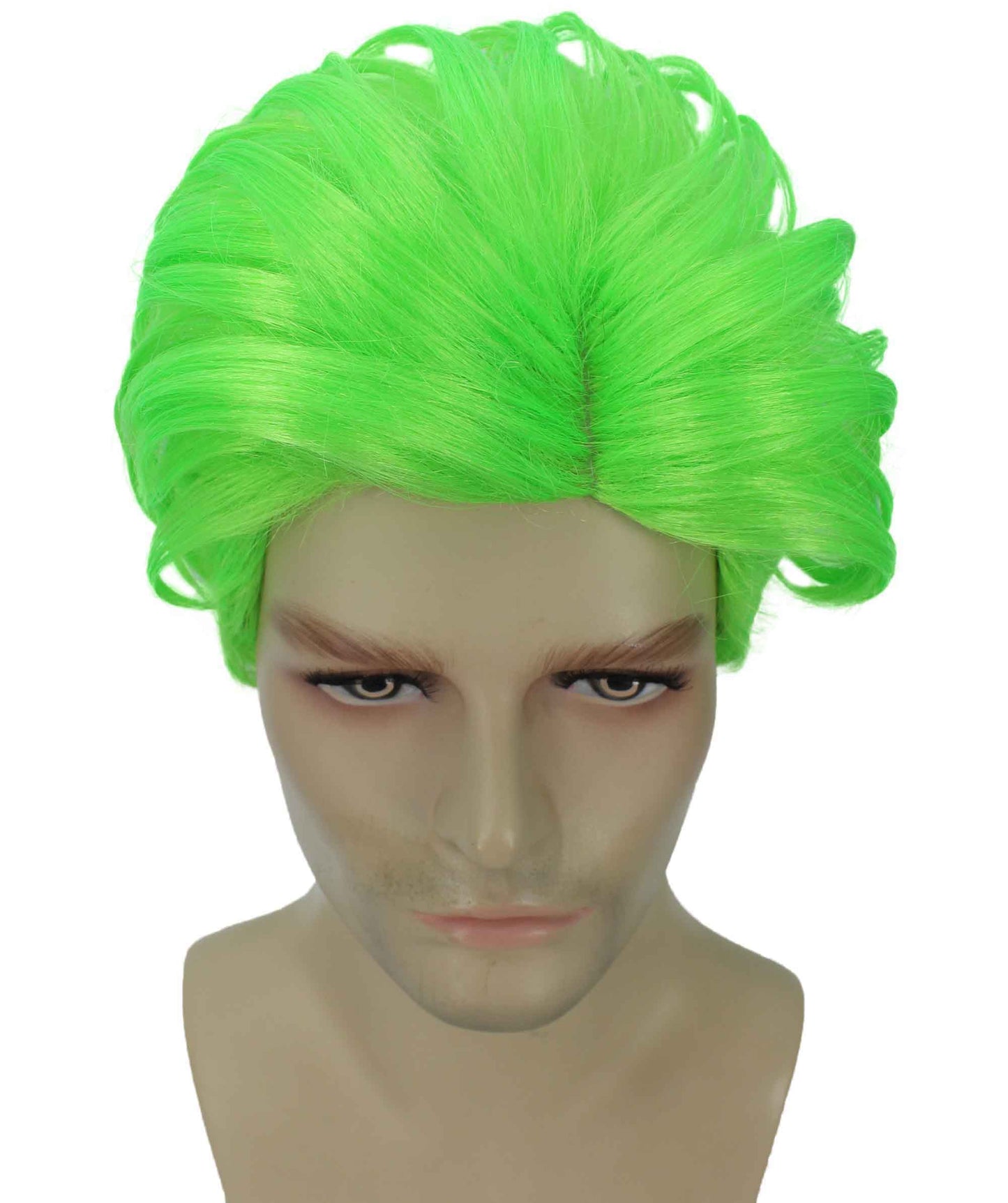 90's Rave Guy | Men's Short Gelled Middle Part | Halloween Wig | Multiple colors | Flame-Retardant Synthetic Fiber