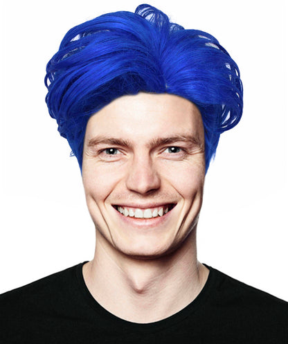 90's Rave Guy | Men's Short Gelled Middle Part | Halloween Wig | Multiple colors | Flame-Retardant Synthetic Fiber