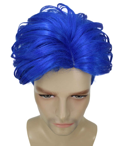 90's Rave Guy | Men's Short Gelled Middle Part | Halloween Wig | Multiple colors | Flame-Retardant Synthetic Fiber