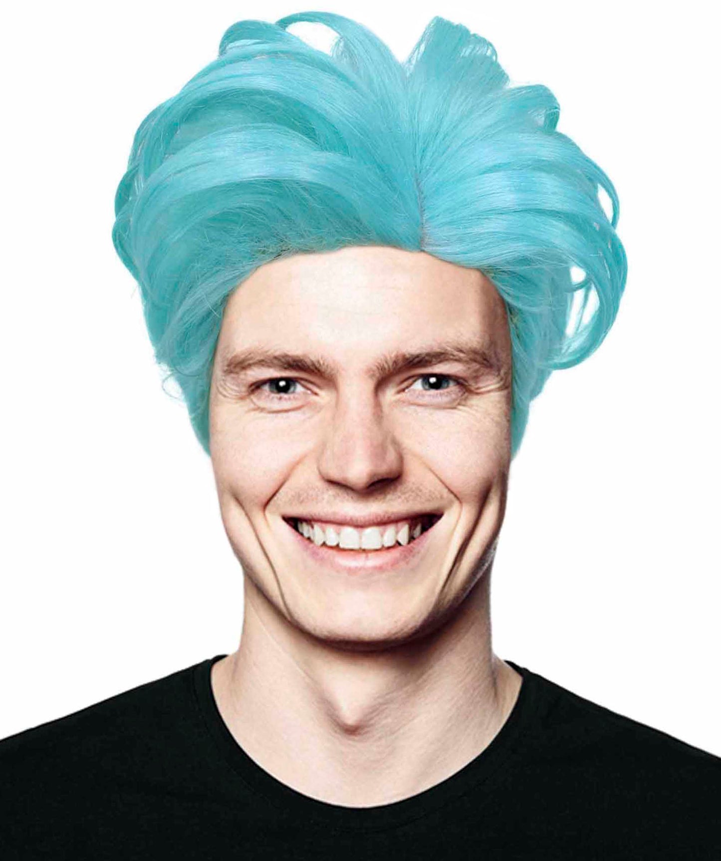 90's Rave Guy | Men's Short Gelled Middle Part | Halloween Wig | Multiple colors | Flame-Retardant Synthetic Fiber