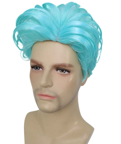 90's Rave Guy | Men's Short Gelled Middle Part | Halloween Wig | Multiple colors | Flame-Retardant Synthetic Fiber