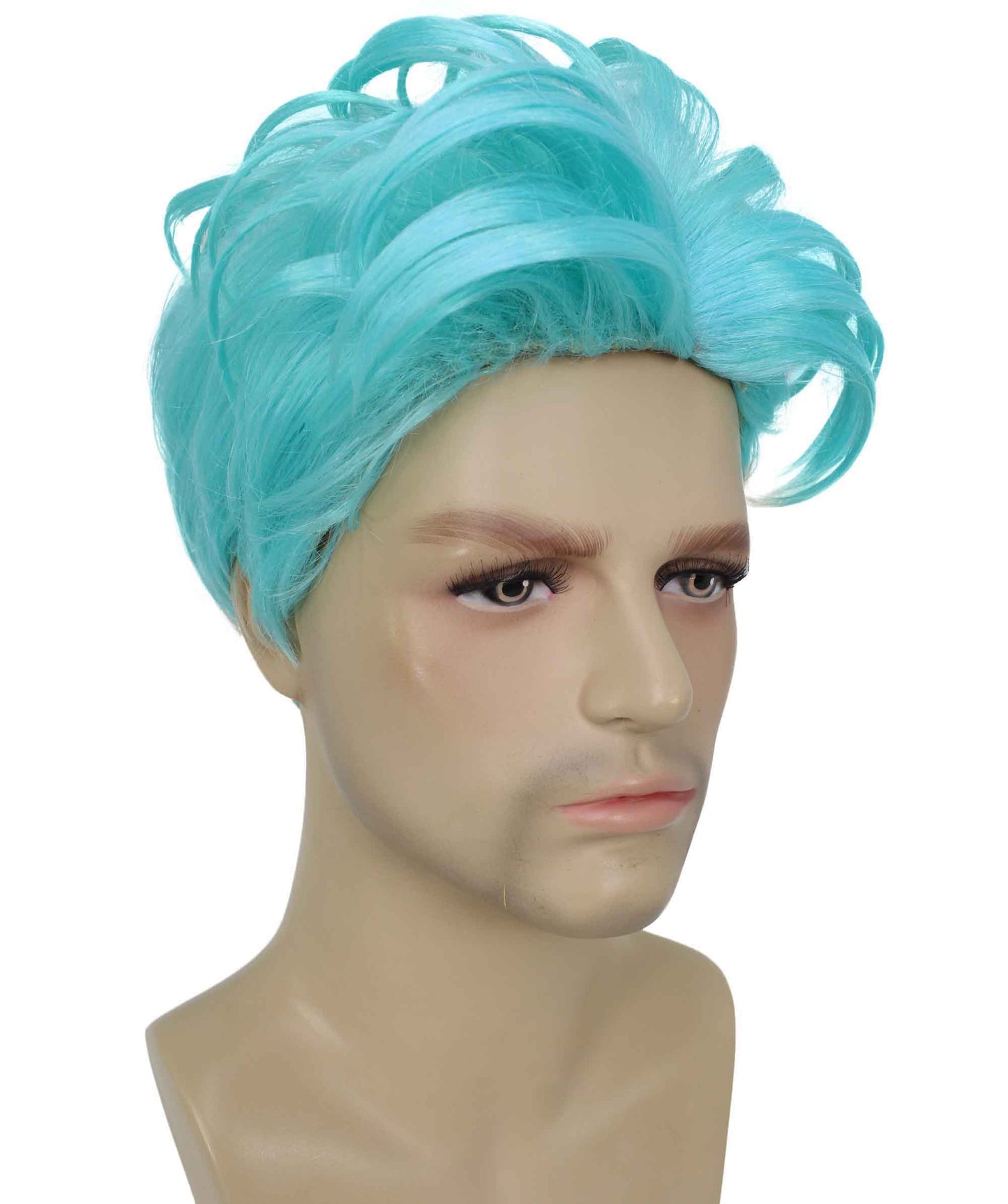 90's Rave Guy | Men's Short Gelled Middle Part | Halloween Wig | Multiple colors | Flame-Retardant Synthetic Fiber