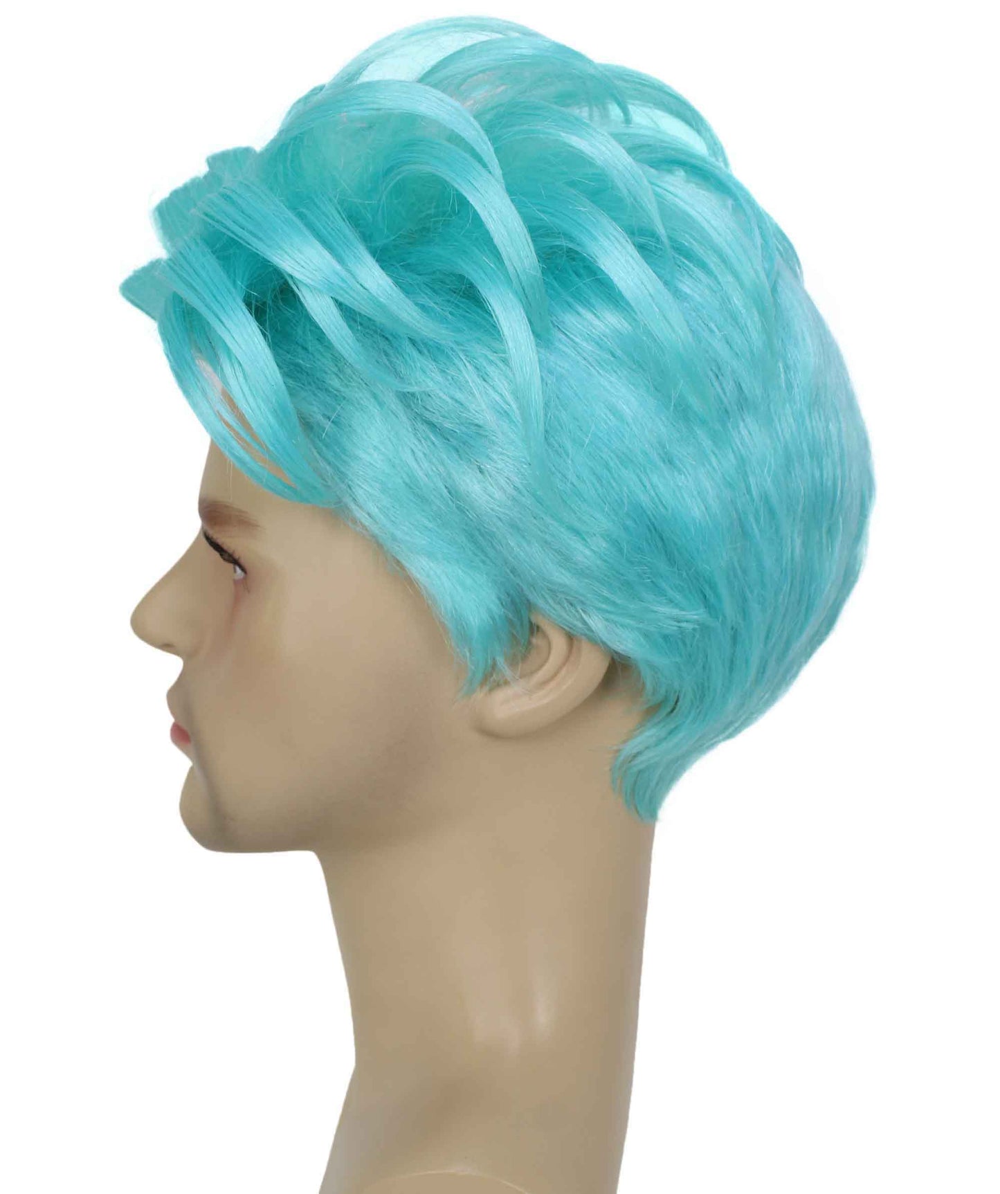 90's Rave Guy | Men's Short Gelled Middle Part | Halloween Wig | Multiple colors | Flame-Retardant Synthetic Fiber