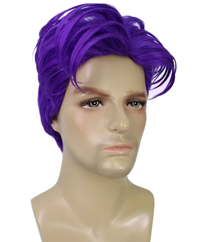 90's Rave Guy | Men's Short Gelled Middle Part | Halloween Wig | Multiple colors | Flame-Retardant Synthetic Fiber