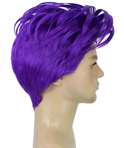 90's Rave Guy | Men's Short Gelled Middle Part | Halloween Wig | Multiple colors | Flame-Retardant Synthetic Fiber