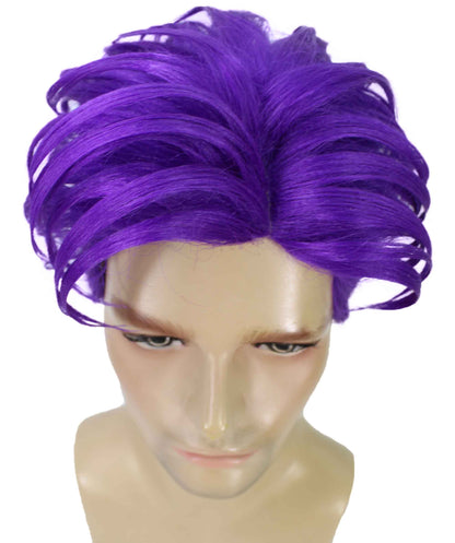 90's Rave Guy | Men's Short Gelled Middle Part | Halloween Wig | Multiple colors | Flame-Retardant Synthetic Fiber