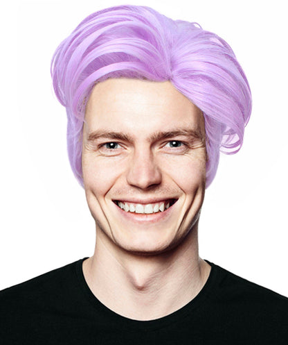 90's Rave Guy | Men's Short Gelled Middle Part | Halloween Wig | Multiple colors | Flame-Retardant Synthetic Fiber