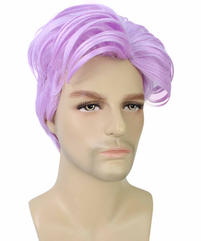 90's Rave Guy | Men's Short Gelled Middle Part | Halloween Wig | Multiple colors | Flame-Retardant Synthetic Fiber