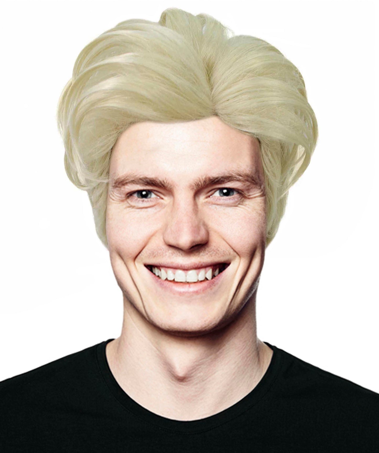 90's Rave Guy | Men's Short Gelled Middle Part | Halloween Wig | Multiple colors | Flame-Retardant Synthetic Fiber