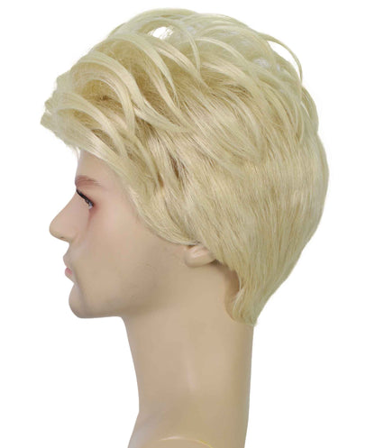 90's Rave Guy | Men's Short Gelled Middle Part | Halloween Wig | Multiple colors | Flame-Retardant Synthetic Fiber