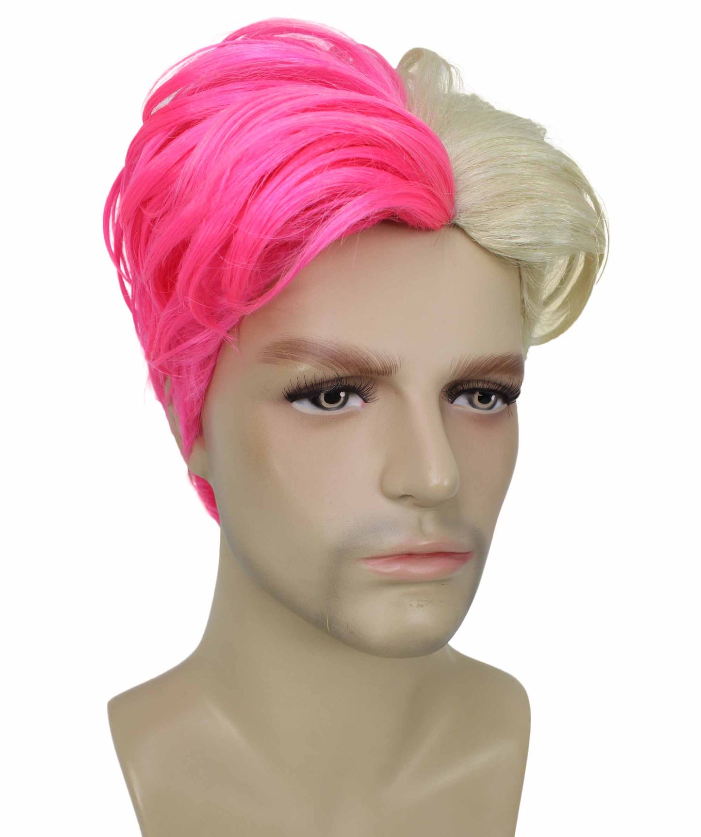 90's Rave Guy | Men's Short Gelled Middle Part | Halloween Wig | Multiple colors | Flame-Retardant Synthetic Fiber