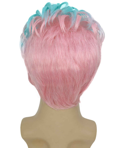 90's Rave Guy | Men's Short Gelled Middle Part | Halloween Wig | Multiple colors | Flame-Retardant Synthetic Fiber