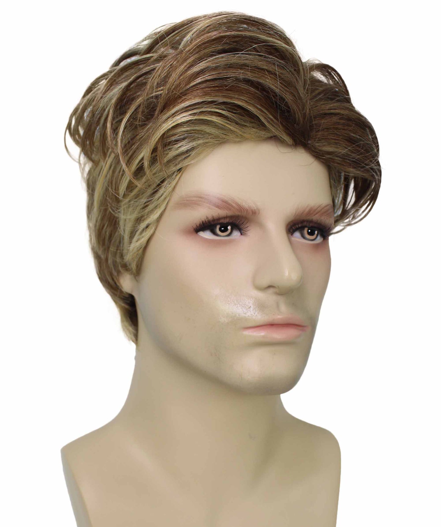 90's Rave Guy | Men's Short Gelled Middle Part | Halloween Wig | Multiple colors | Flame-Retardant Synthetic Fiber