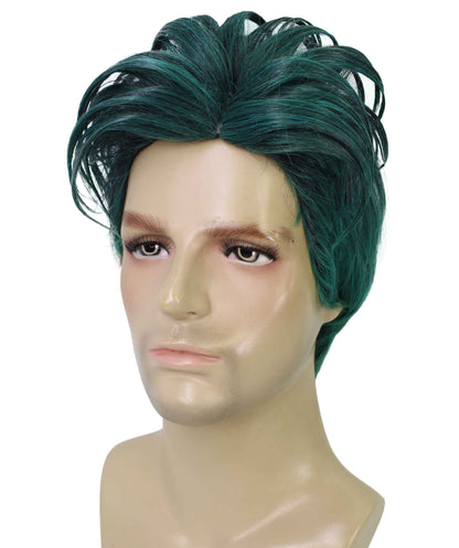 90's Rave Guy | Men's Short Gelled Middle Part | Halloween Wig | Multiple colors | Flame-Retardant Synthetic Fiber