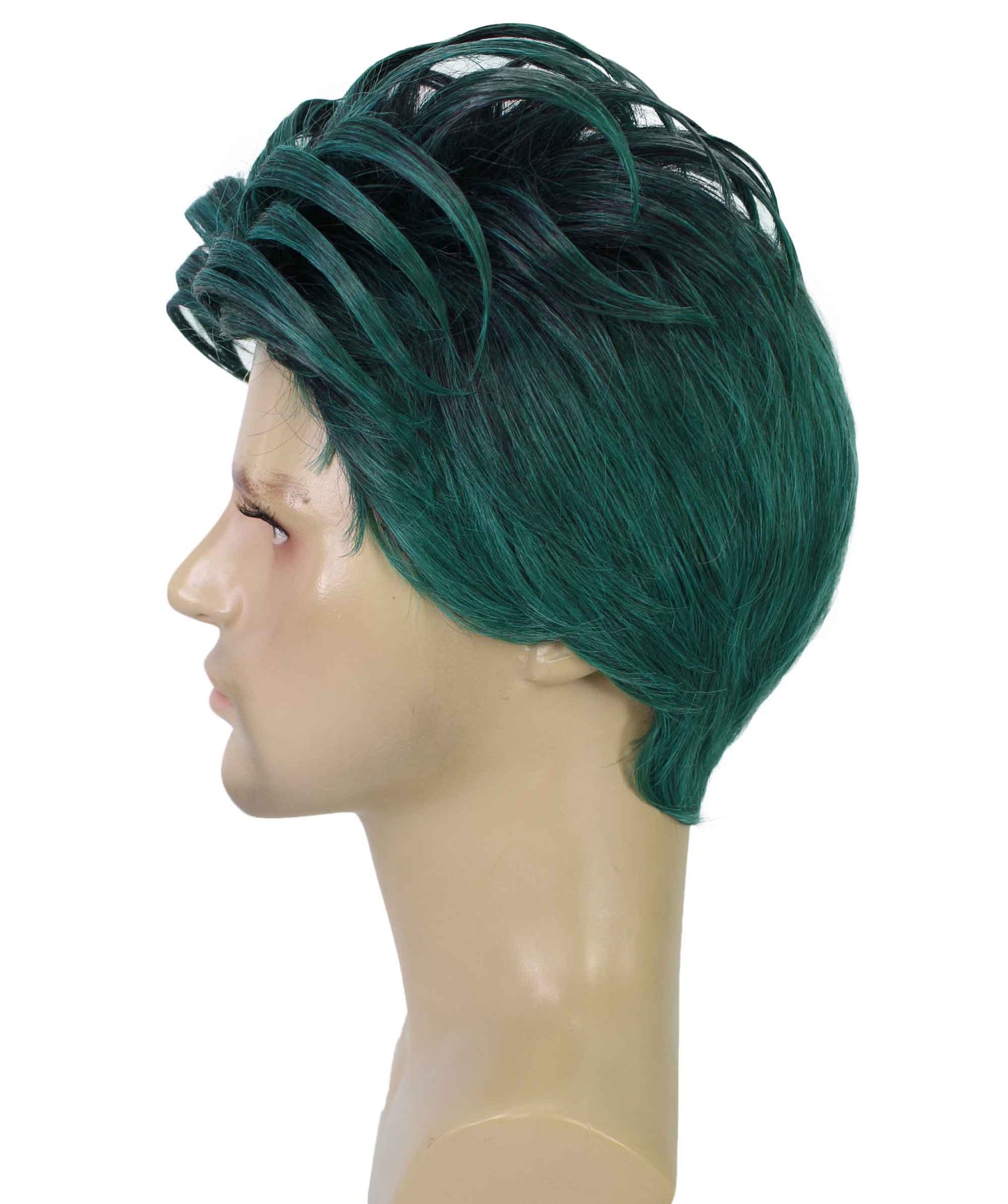 90's Rave Guy | Men's Short Gelled Middle Part | Halloween Wig | Multiple colors | Flame-Retardant Synthetic Fiber