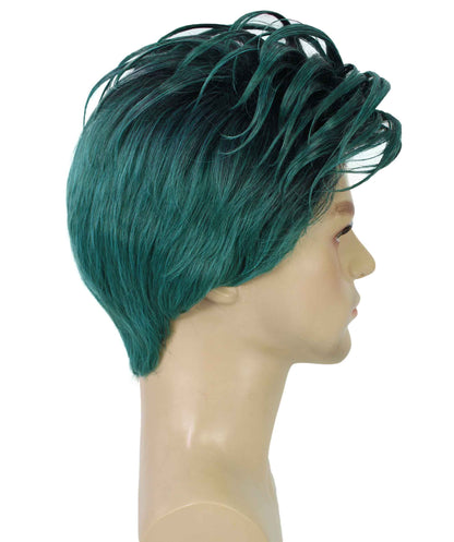 90's Rave Guy | Men's Short Gelled Middle Part | Halloween Wig | Multiple colors | Flame-Retardant Synthetic Fiber