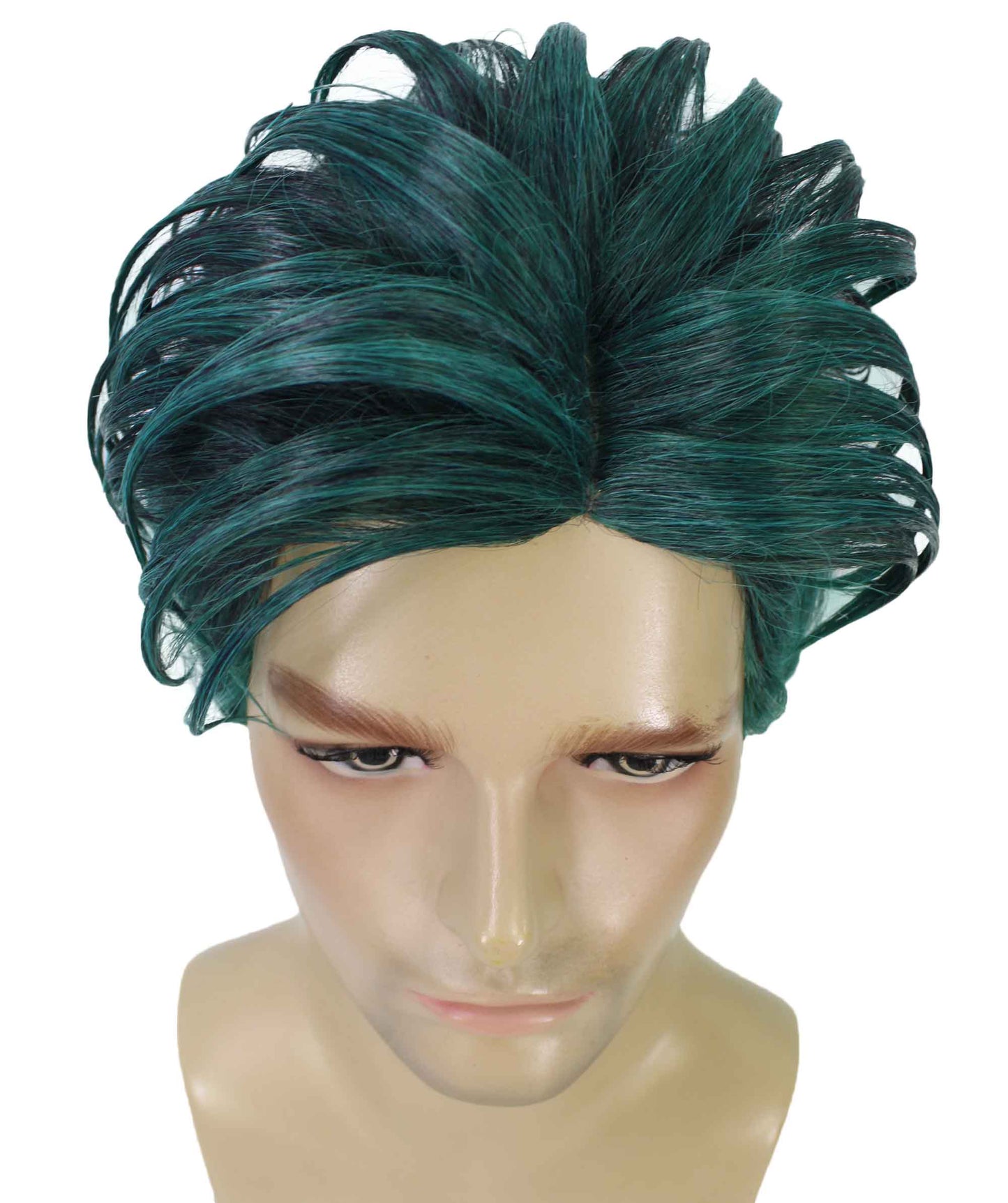 90's Rave Guy | Men's Short Gelled Middle Part | Halloween Wig | Multiple colors | Flame-Retardant Synthetic Fiber