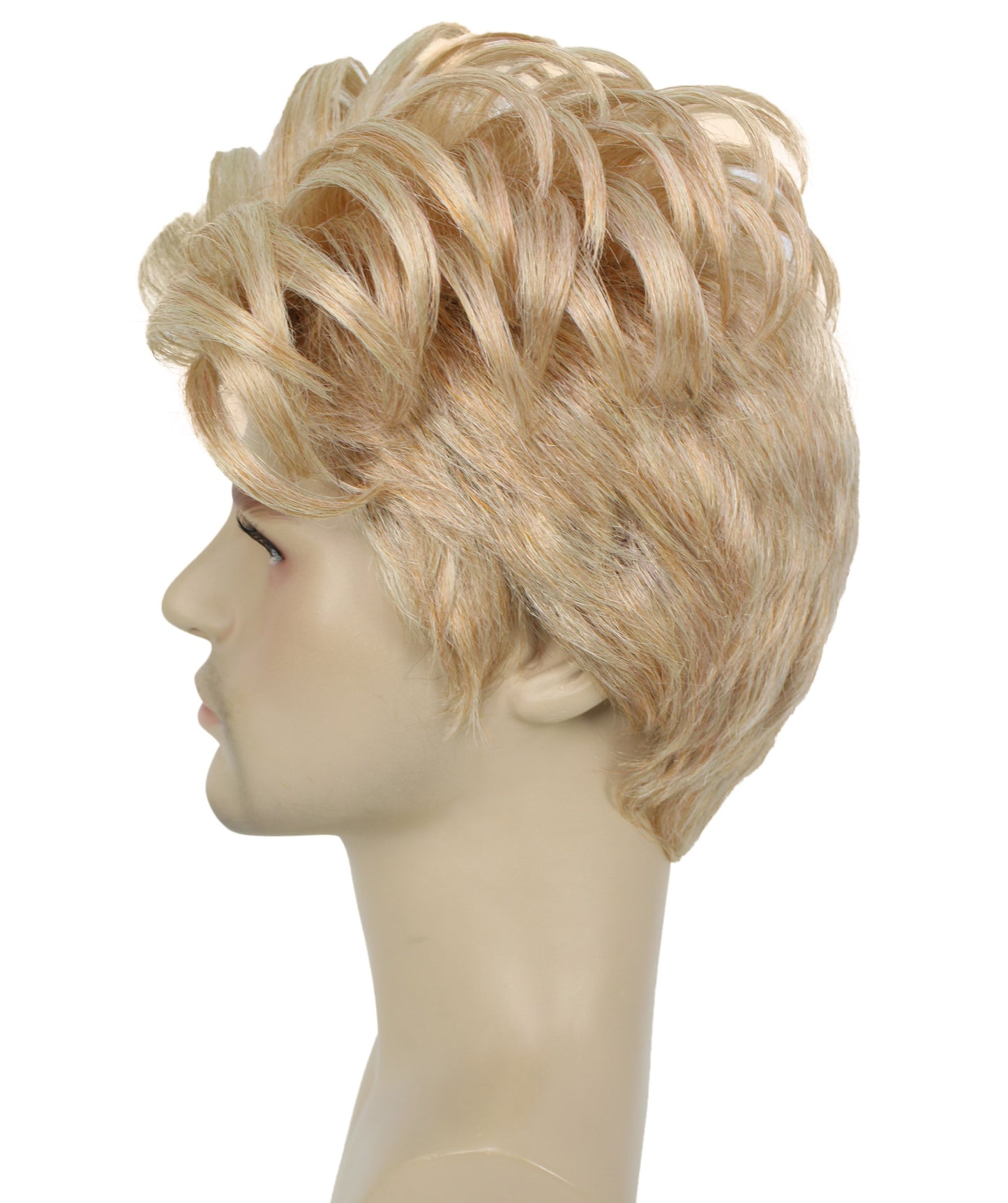 90's Rave Guy | Men's Short Gelled Middle Part | Halloween Wig | Multiple colors | Flame-Retardant Synthetic Fiber