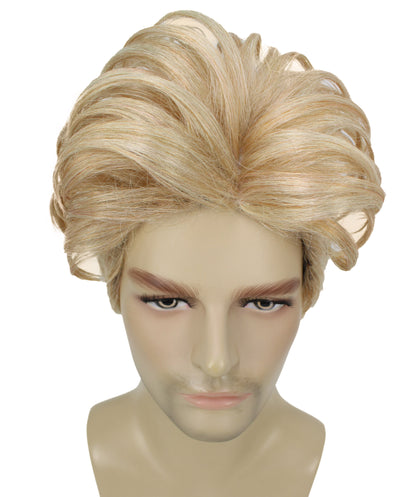 90's Rave Guy | Men's Short Gelled Middle Part | Halloween Wig | Multiple colors | Flame-Retardant Synthetic Fiber