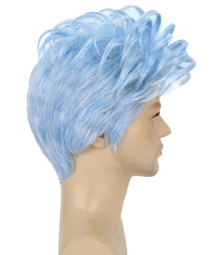 90's Rave Guy | Men's Short Gelled Middle Part | Halloween Wig | Multiple colors | Flame-Retardant Synthetic Fiber