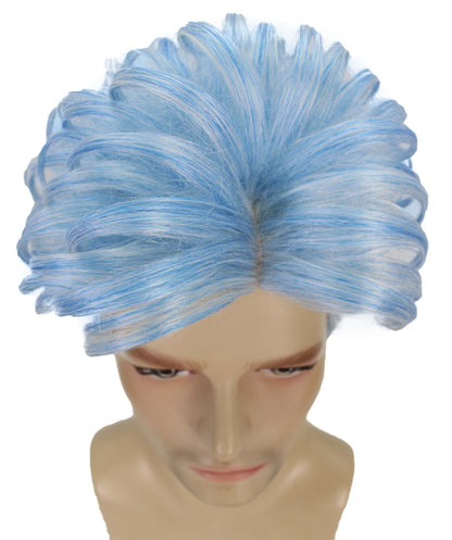 90's Rave Guy | Men's Short Gelled Middle Part | Halloween Wig | Multiple colors | Flame-Retardant Synthetic Fiber