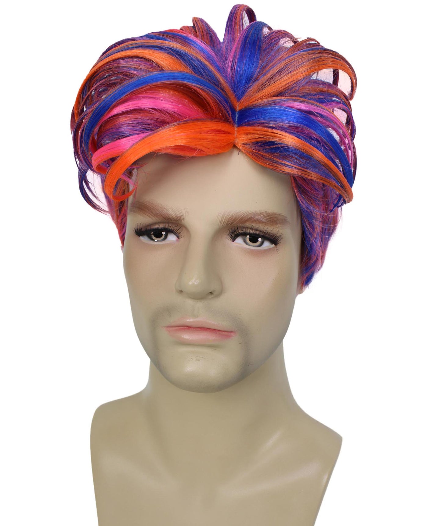 90's Rave Guy | Men's Short Gelled Middle Part | Halloween Wig | Multiple colors | Flame-Retardant Synthetic Fiber