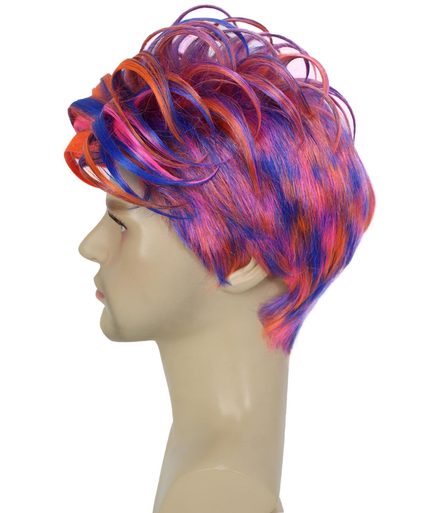 90's Rave Guy | Men's Short Gelled Middle Part | Halloween Wig | Multiple colors | Flame-Retardant Synthetic Fiber