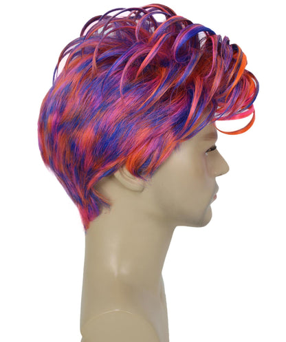 90's Rave Guy | Men's Short Gelled Middle Part | Halloween Wig | Multiple colors | Flame-Retardant Synthetic Fiber