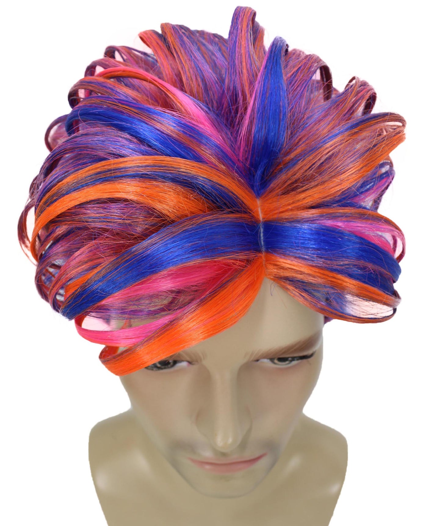 90's Rave Guy | Men's Short Gelled Middle Part | Halloween Wig | Multiple colors | Flame-Retardant Synthetic Fiber