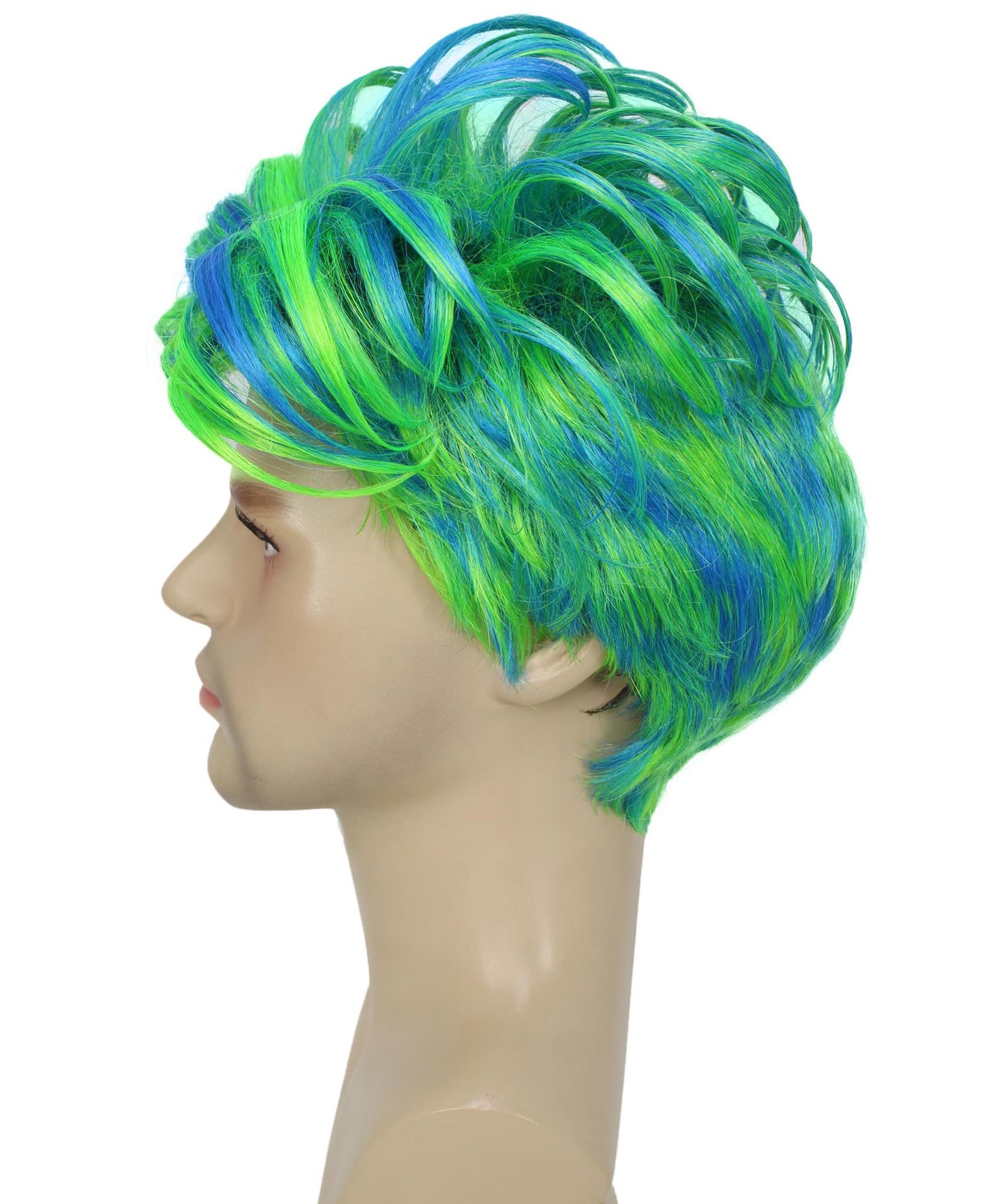 90's Rave Guy | Men's Short Gelled Middle Part | Halloween Wig | Multiple colors | Flame-Retardant Synthetic Fiber