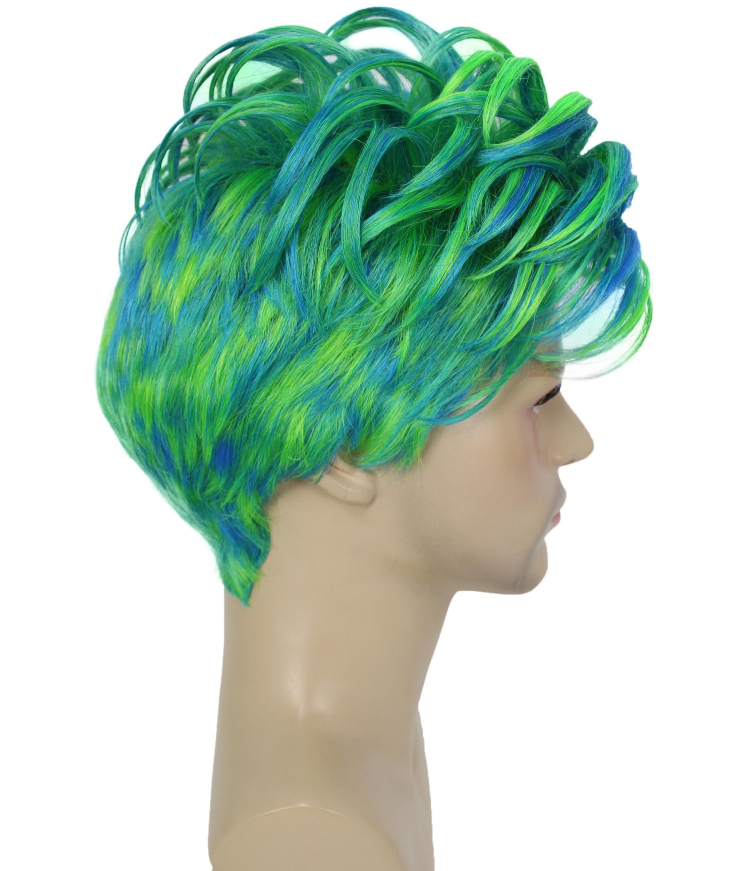 90's Rave Guy | Men's Short Gelled Middle Part | Halloween Wig | Multiple colors | Flame-Retardant Synthetic Fiber