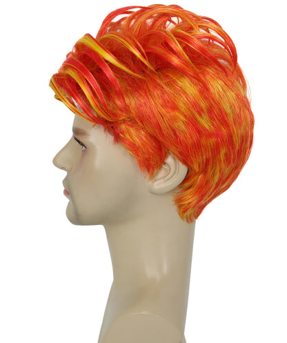 90's Rave Guy | Men's Short Gelled Middle Part | Halloween Wig | Multiple colors | Flame-Retardant Synthetic Fiber