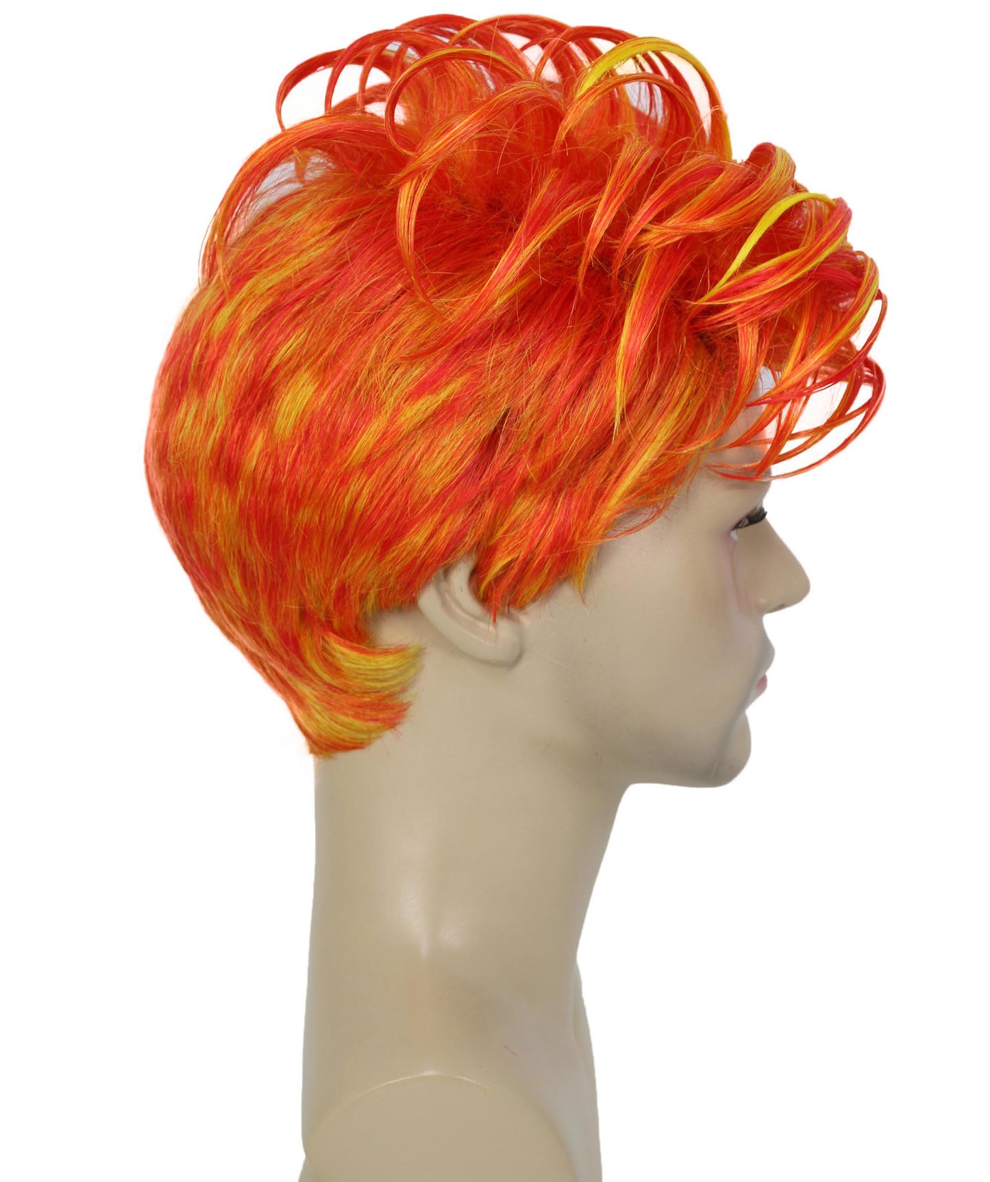 90's Rave Guy | Men's Short Gelled Middle Part | Halloween Wig | Multiple colors | Flame-Retardant Synthetic Fiber